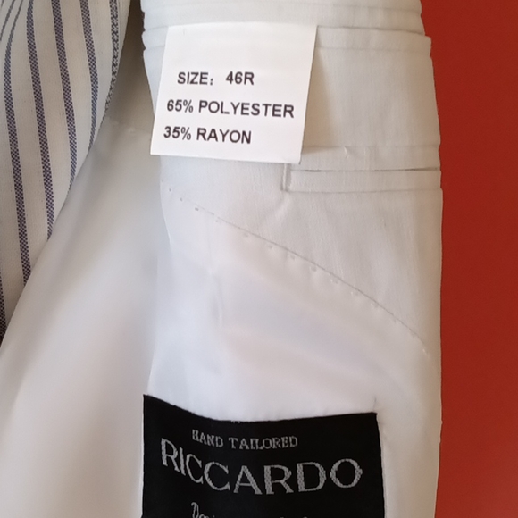 Riccardo Fazzi linen,3 button suit sz 44reg pants4 - Picture 10 of 12